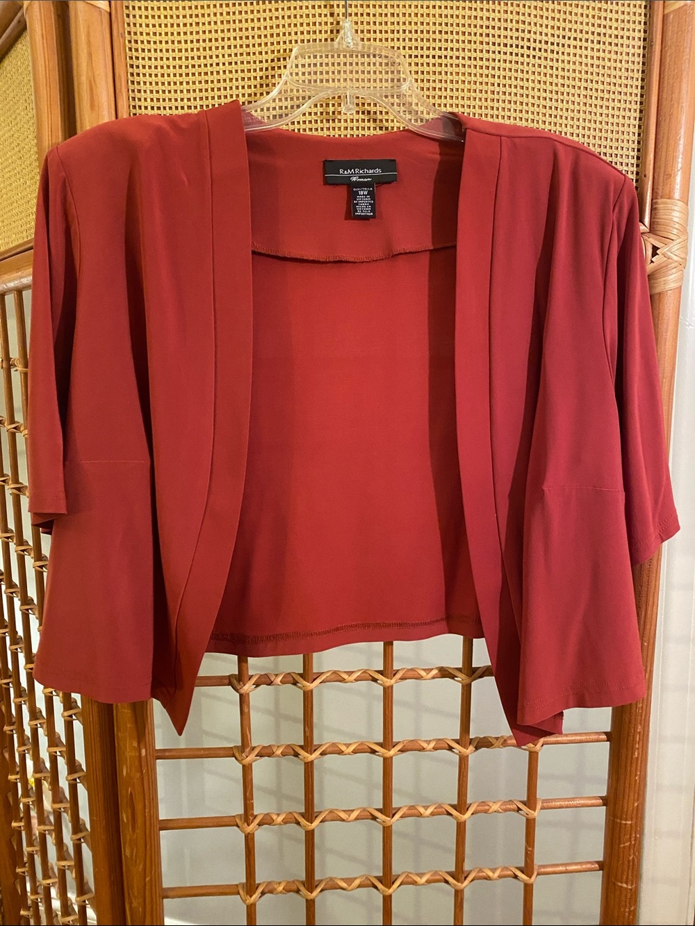 R&M Richards Women's Shell Top in Rust Red